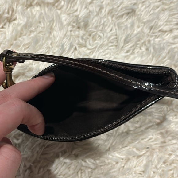 Set (2 pc) Coach Studded Lurex Flap Duffel & Matching Wristlet - Picture 16 of 16